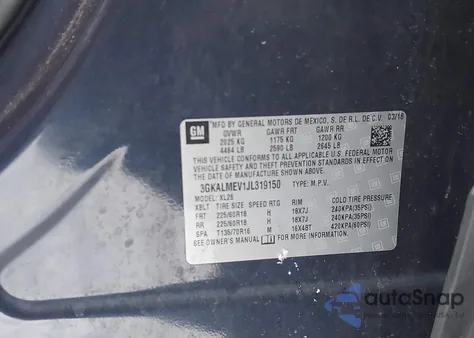 2018 GMC Terrain Sle from USA, damaged, VIN 3GKALMEV1JL319150